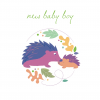 New baby gift card - new baby boy hedgehog